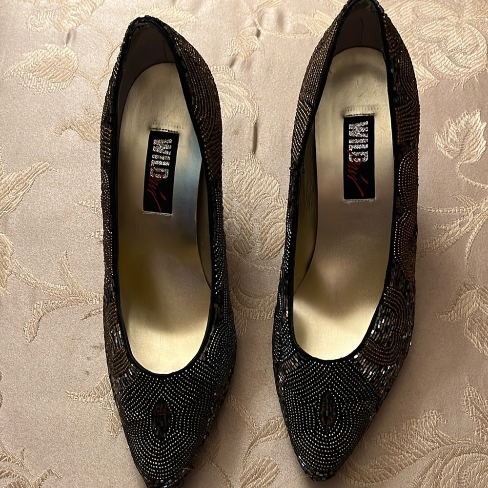 Wild Pair beaded heels size 8
